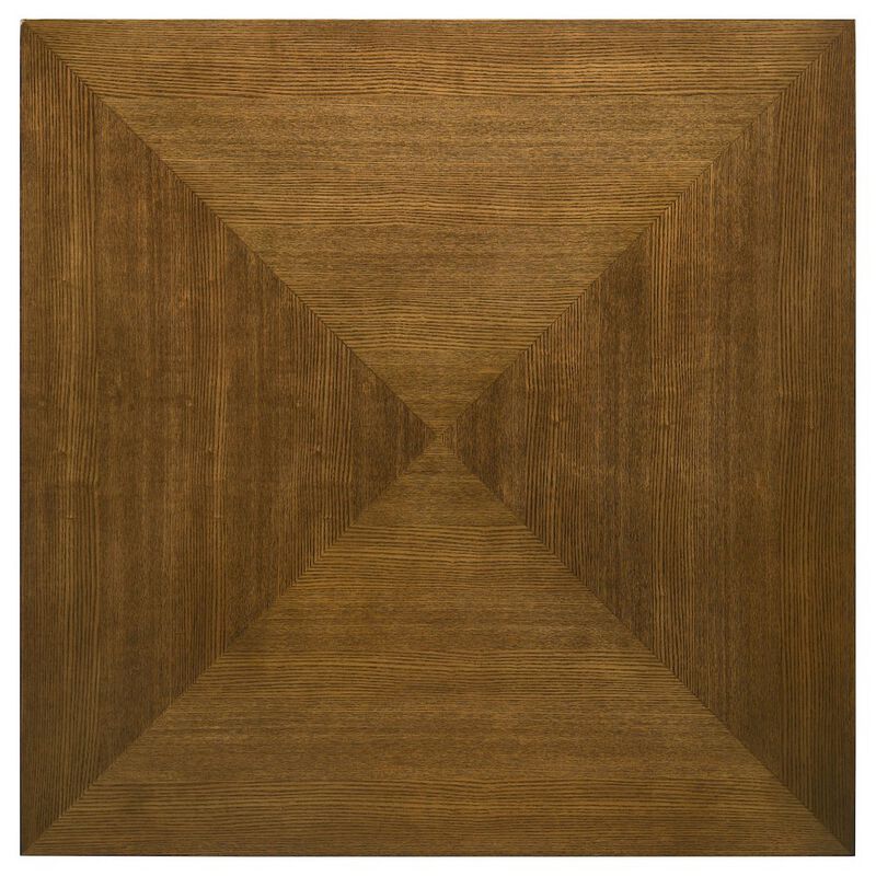 Plethoria Home Walnut Coffee Table with Diamond Parquet