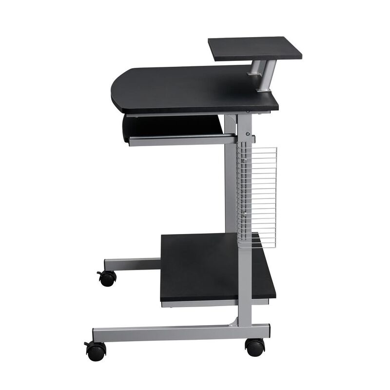 Techni Mobili Compact Computer Cart With Storage . Color: Graphite