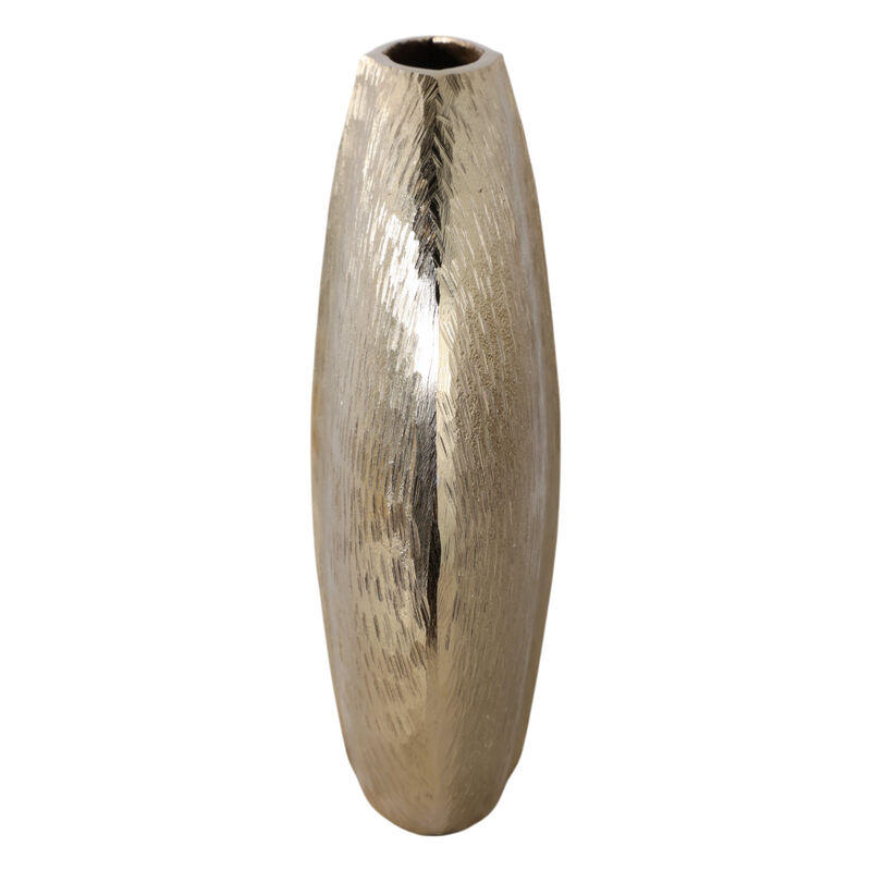 11x10" Modern Round Metal Vase image number 2
