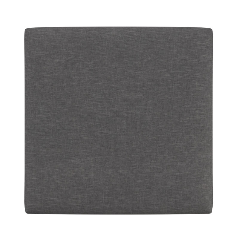 Rebecca 36 inch Wide Contemporary Square Mid&nbsp;Century Coffee Table&nbsp;Storage Ottoman with Lift Up Lid in Slate Grey Polyester Linen, Assembled image number 4