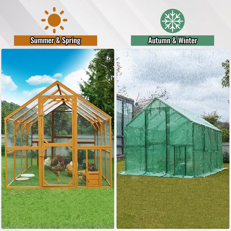 Mondawe Large Outdoor Catio With Convenient feeding,Waterproof Roof & 56.54ft² Play Space For Pets