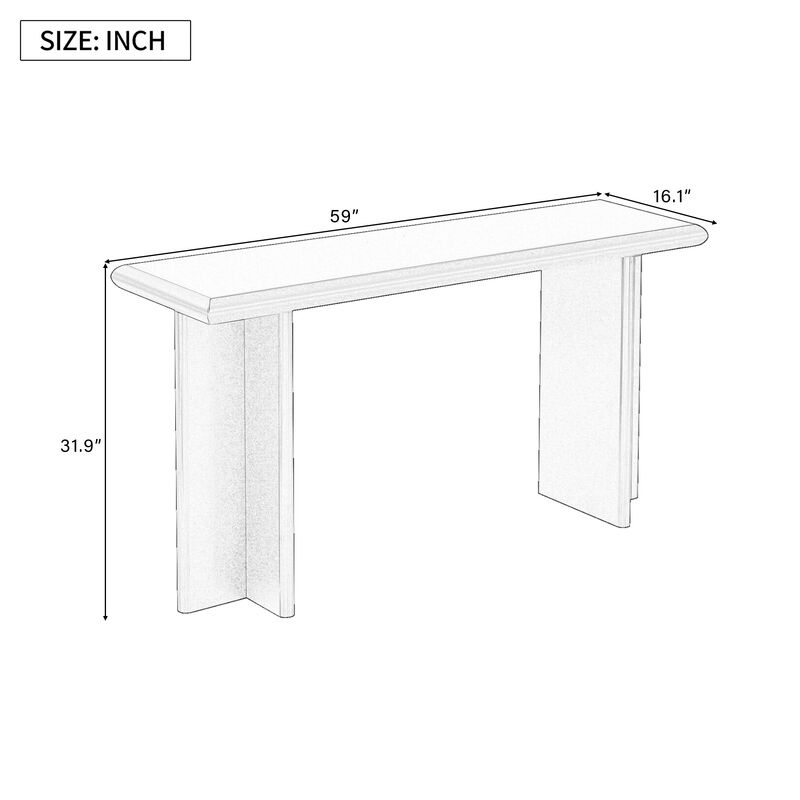 Modern Entryway Table with L-Shaped Legs, Suitable for Entryway, Hallway, Living Room, Foyer, Corridor image number 2