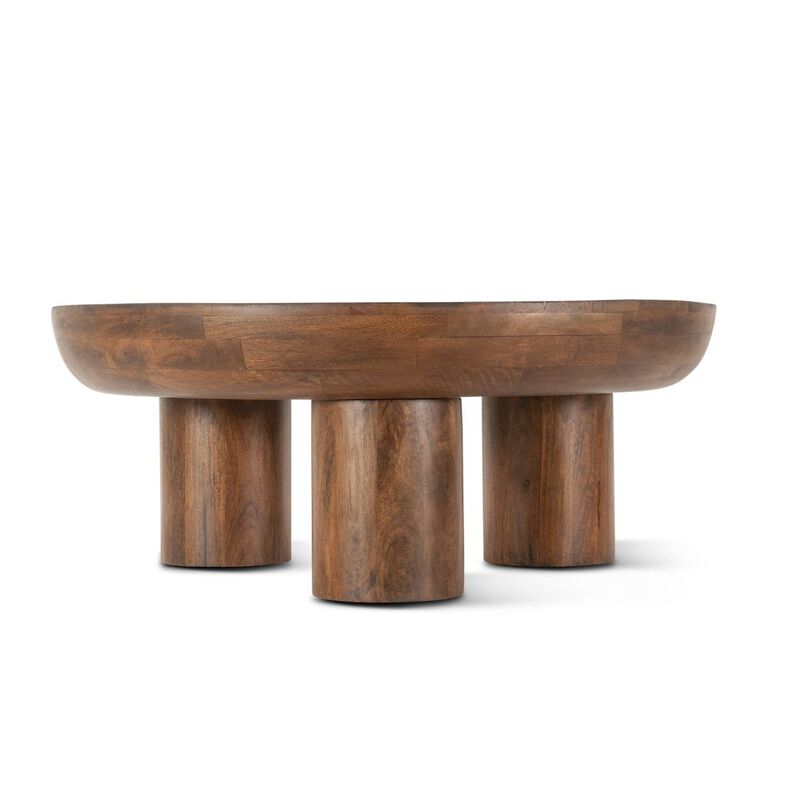 World Interiors Noto 39" Coffee Table in Acorn Brown image number 1