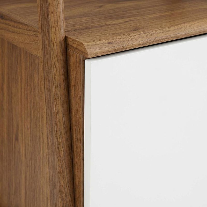 Wooden Bookshelf in finish with Open Shelving for Home Storage image number 6