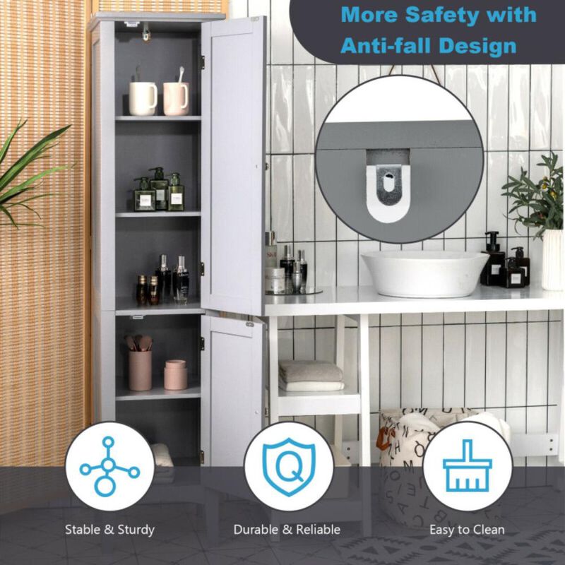 Hivvago Freestanding Bathroom Storage Cabinet for Kitchen and Living Room