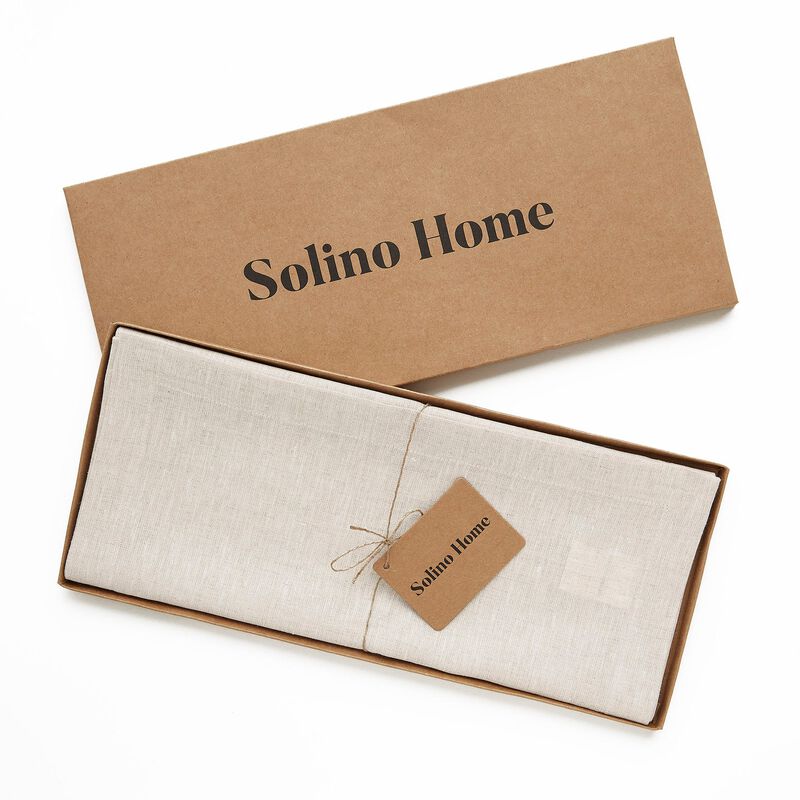 Solino Home 100% Pure Linen Table Runner - Athena