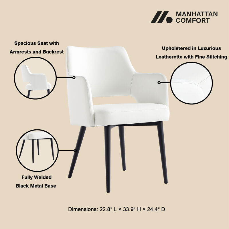 Tremont White Dining Chairs (Set of 6)