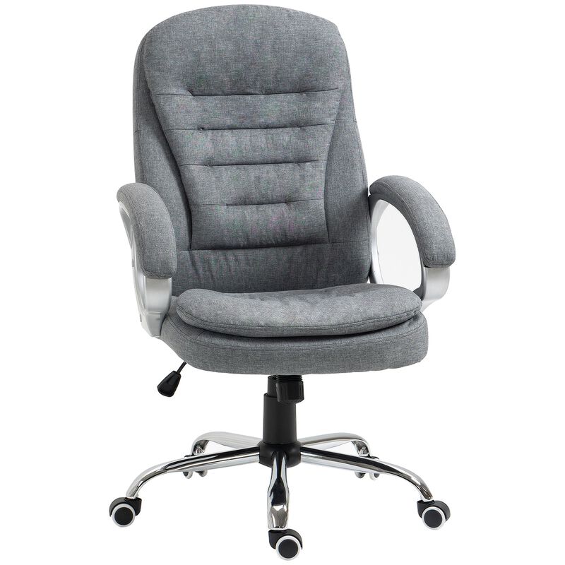 Gray Executive Comfort: High Back Adjustable Home Office Chair