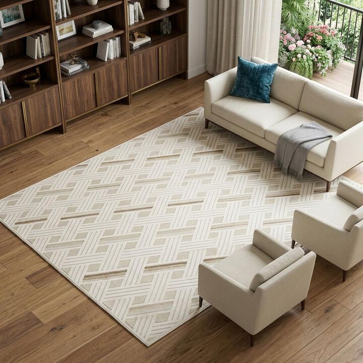 HomeRoots Geometric Area Rug