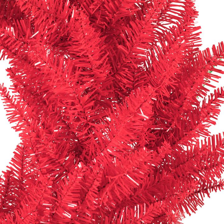 Vickerman 30" Red Fir Artificial Christmas Wreath, Unlit - Faux Christmas Wreath - Indoor Seasonal Home Decor
