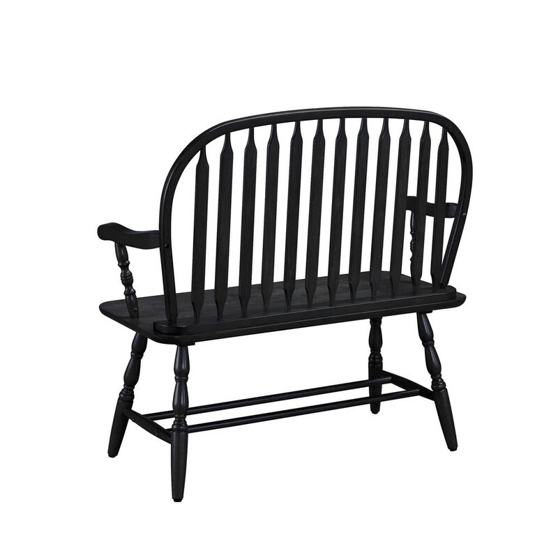 Carolina Living Windsor Bench - Antique Black