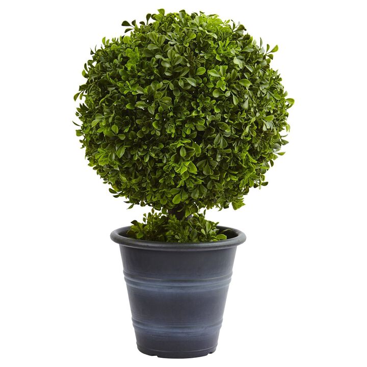Nearly Natural 23-in Boxwood Ball Topiary