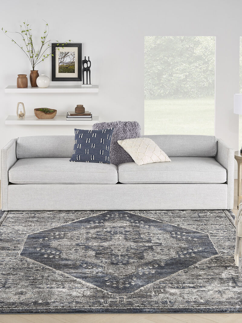 American Manor AMR02 Blue 3'11" x 5'11" Rug