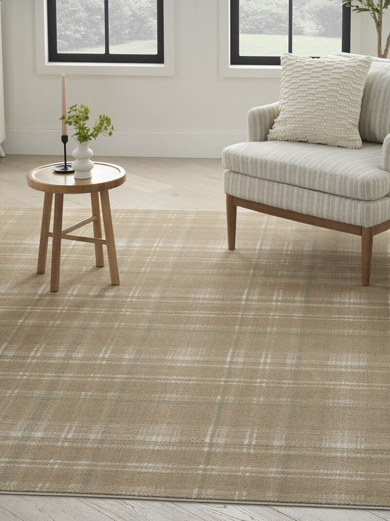 Grafix GRF03 Taupe 9' x 12' Rug image number 1