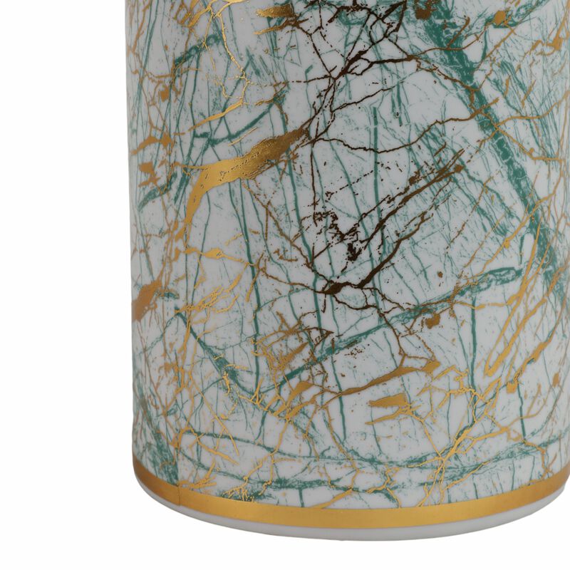 Ceramic 16" Jar With Gold Lid image number 4