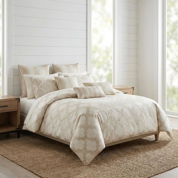 Michael Amini Spectrum 10-Piece King Comforter Set - Pearl