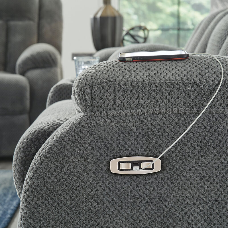 Greely Bend Power Recliner in Grey image number 3