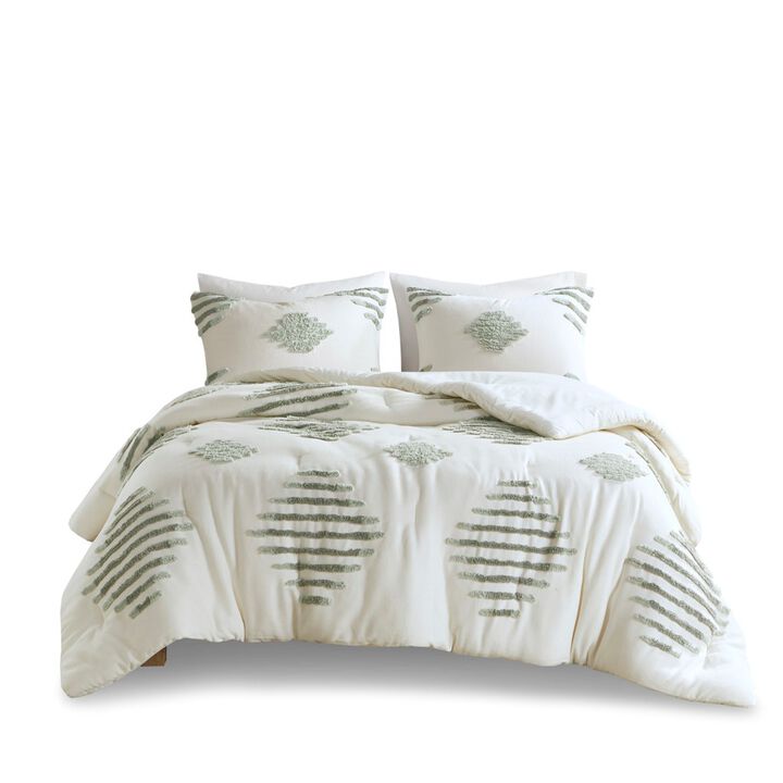 Gracie Mills Mitch Modern Chenille Textured Comforter Set