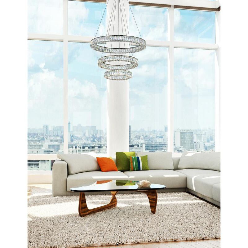 CWI Lighting Madeline LED Chandelier With Chrome Finish