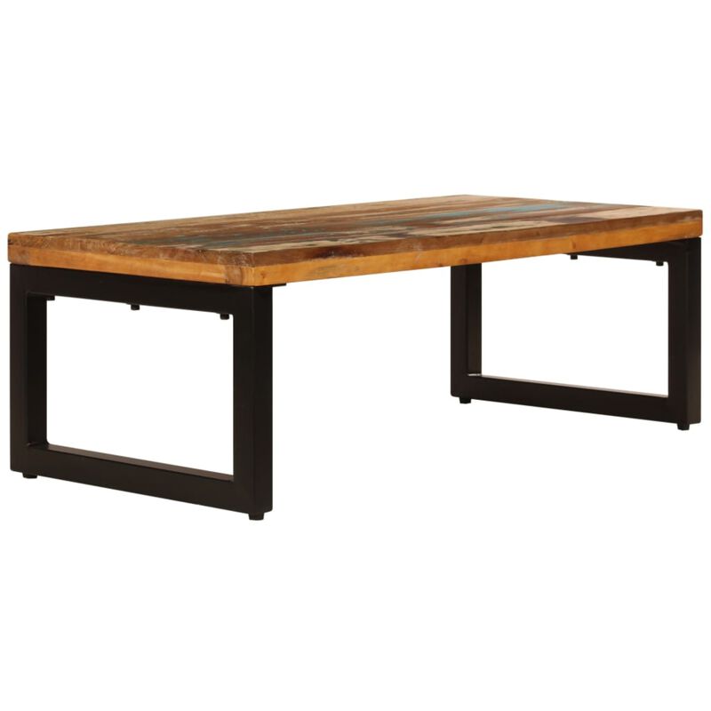 vidaXL Coffee Table 39.4"x19.7"x13.8" Solid Reclaimed Wood and Steel