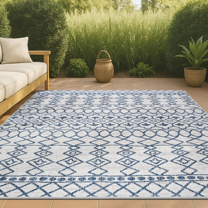 Kafel Tribal Bohemian Indoor/Outdoor Area Rug