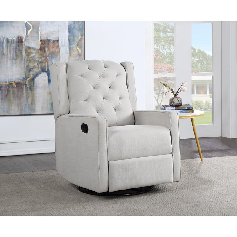 AFG Baby Furniture Ava Manual Swivel Glider Recliner Gray