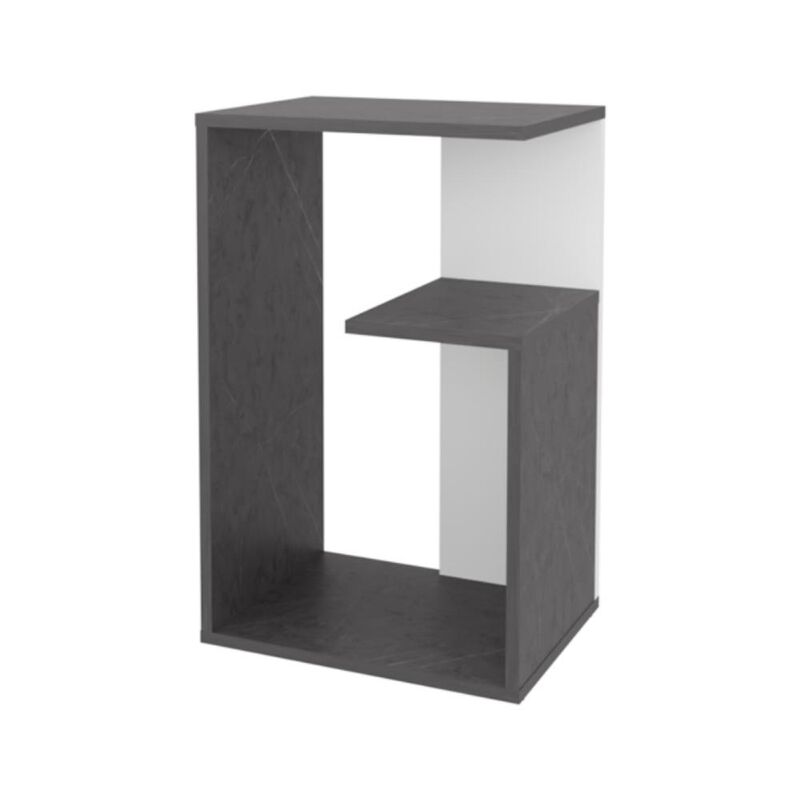 Side Table with Open Storage &ndash; Stylish Design, Ample Space for Books, Remote, and D&eacute;cor