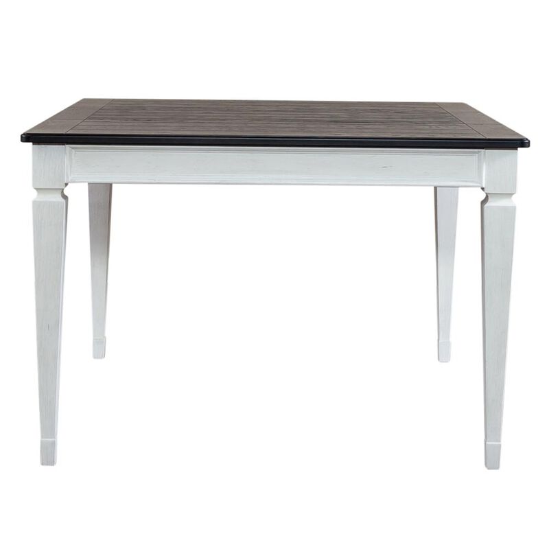 Liberty Furniture Allyson Park Counter Height Leg Table in Wirebrushed White w/ Charcoal Top image number 7