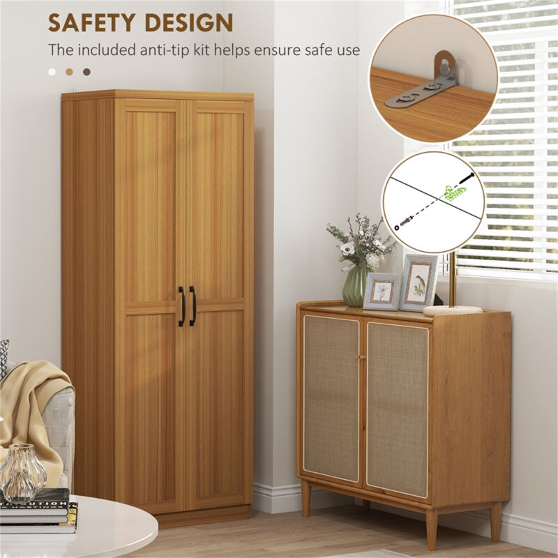 Kitchen Cabinet with Doors & Shelves &ndash; Space-Saving Storage for Pantry & Kitchen