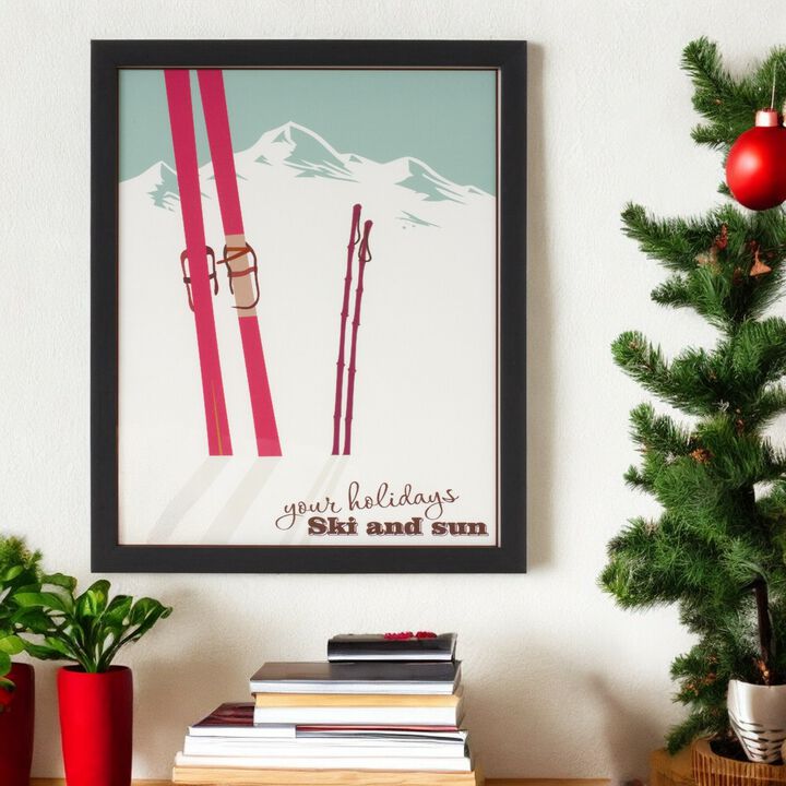 Plastic MDF Ski and Sun Frame for Beach and Ski Resort Vibes