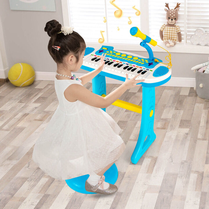 Toddler&rsquo;s 31-Key Keyboard Piano with Mic &ndash; Educational Music Toy for Ages 3 Years and Up