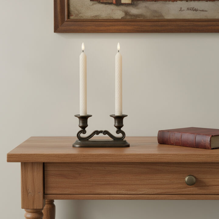 HomeRoots Set of Two Flameless Taper Candles