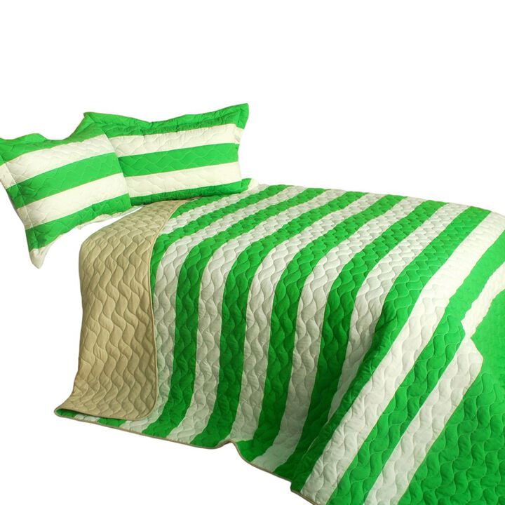 Lightweight Queen Size 3-Piece Patchwork Quilt Set Elegant Bedroom Bedding