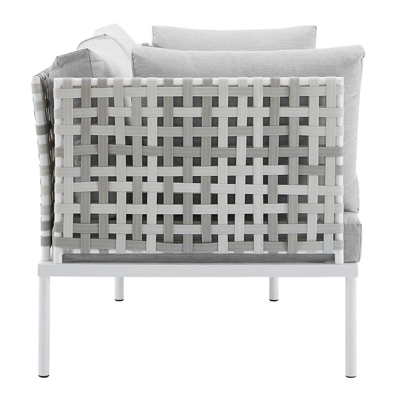 Modway - Harmony Sunbrella&reg; Basket Weave Outdoor Patio Aluminum Loveseat