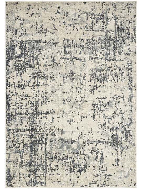 Quarry QUA17 Ivory/Gray 3'9" x 5'9" Rug