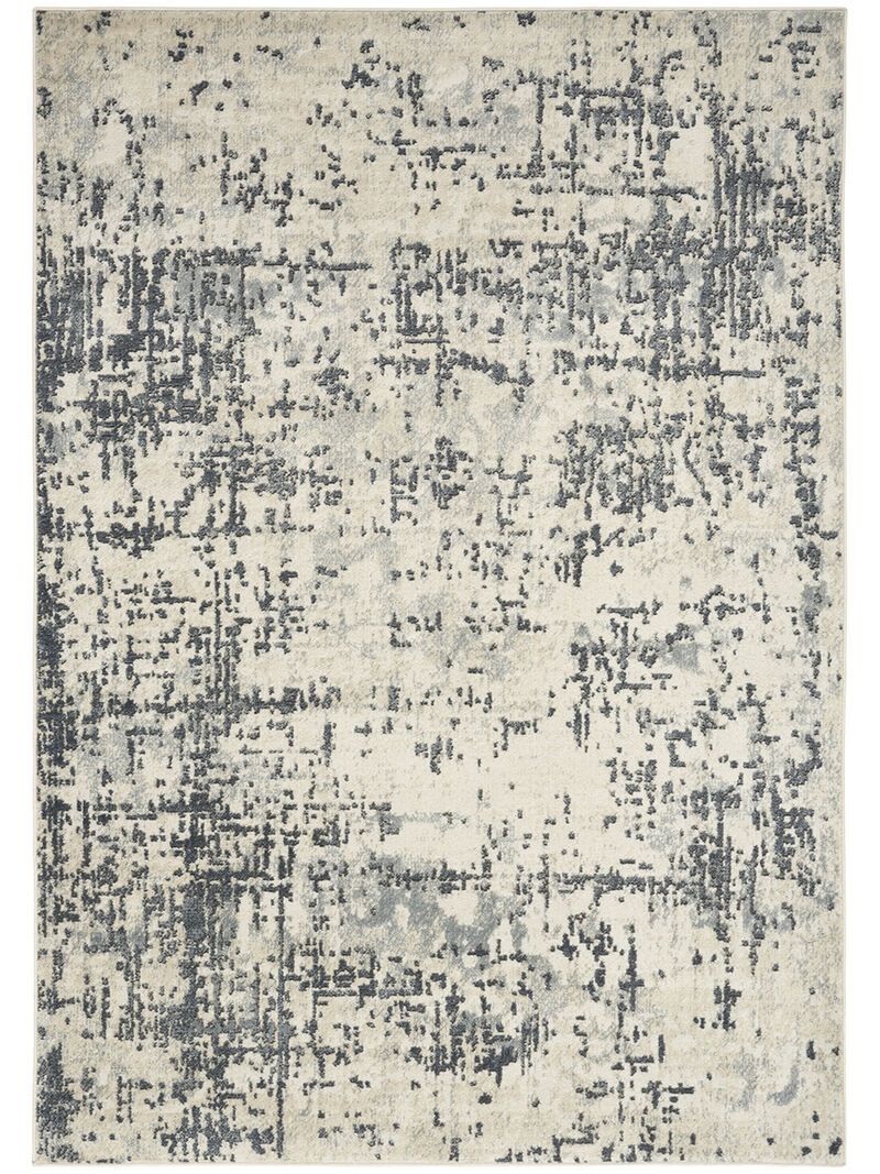 Quarry QUA17 Ivory/Gray 3'9" x 5'9" Rug