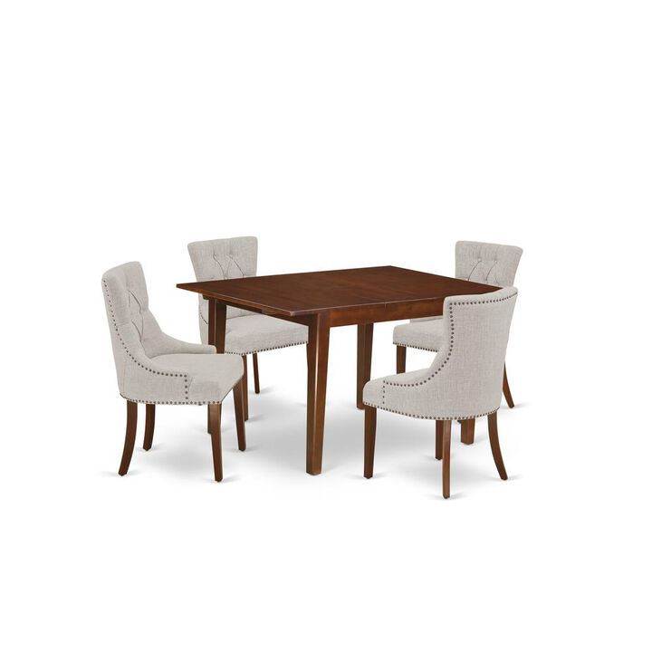 East West Furniture Dining Room Set Mahogany