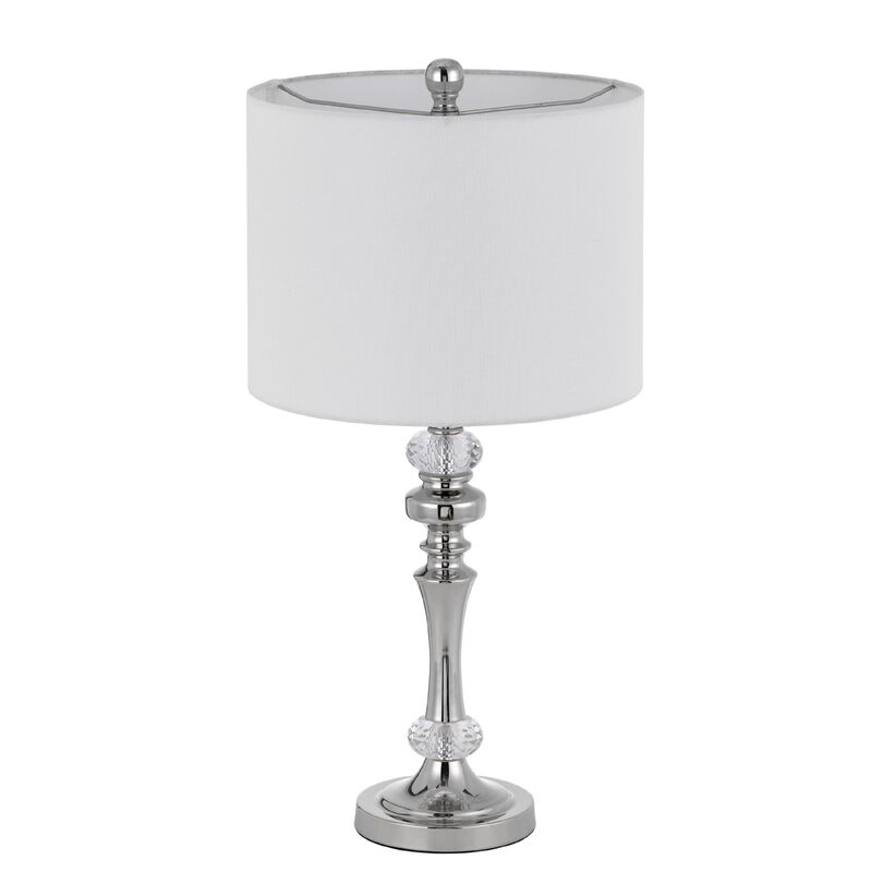 Set of 2 Table Lamps, Crystal Accent Candlestick Body, White Shade image number 3