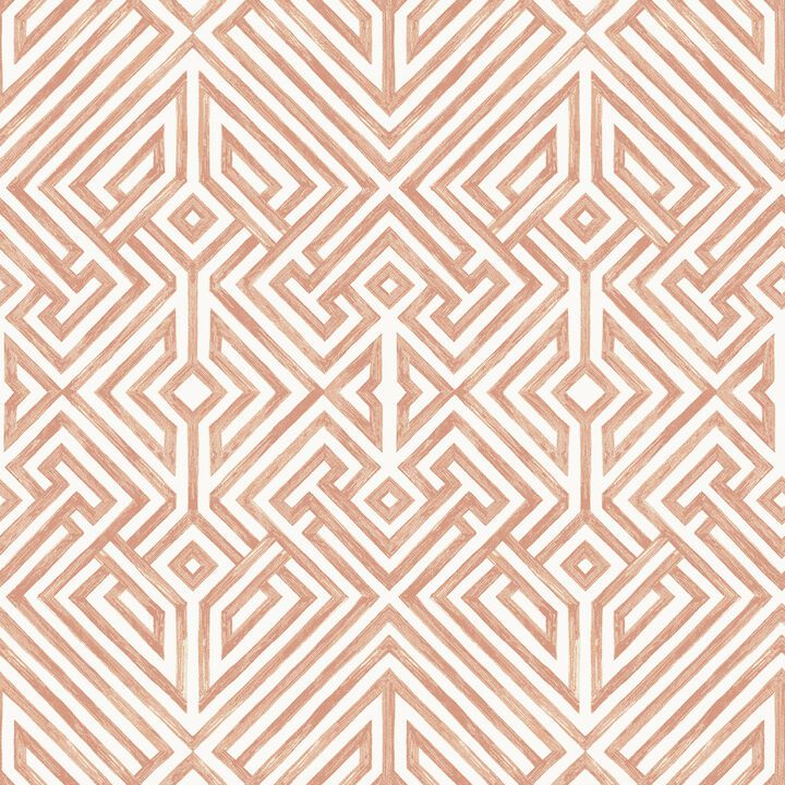 Lyon Coral Geometric Key Wallpaper (Set of 2)