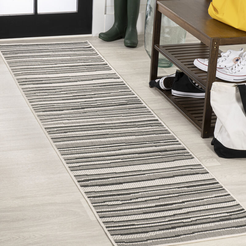 Castara Wavy Stripe Modern Indoor/Outdoor Area Rug