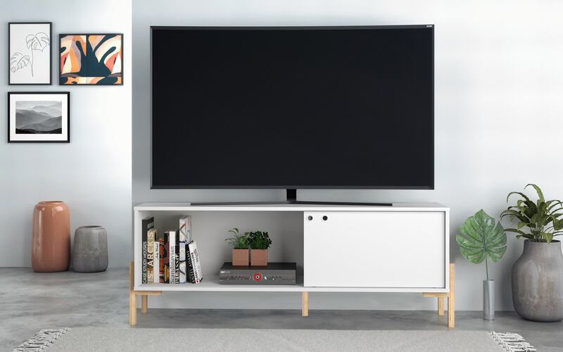 Bowery White TV Stand