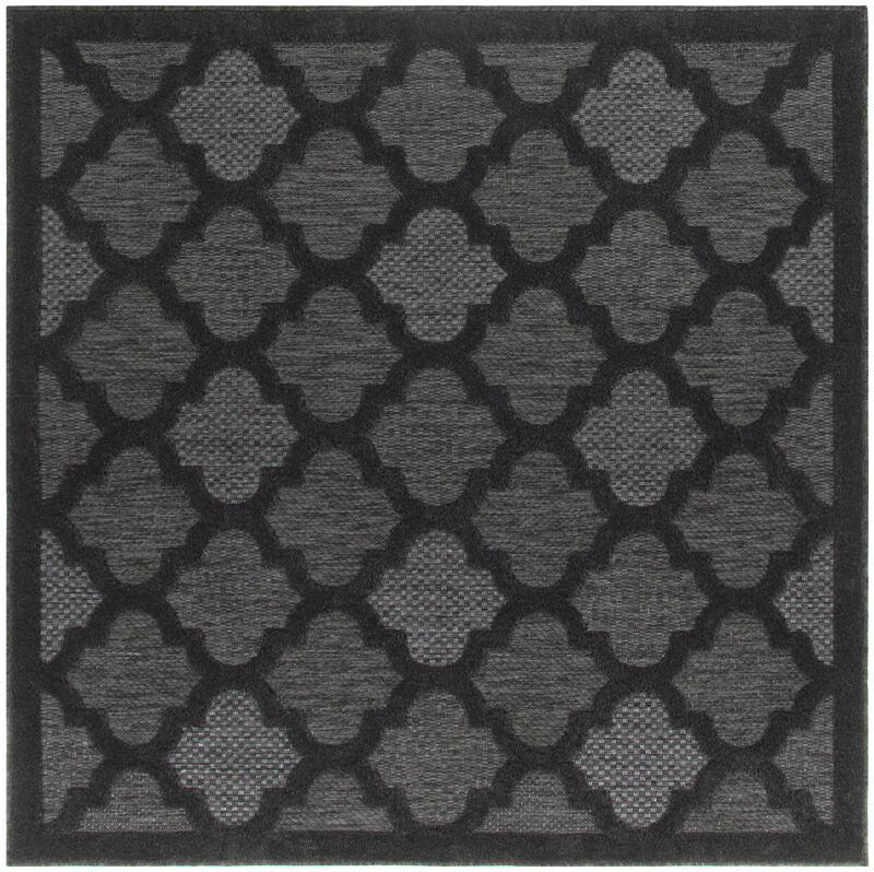 HomeRoots Square Trellis Indoor Outdoor Area Rug image number 0