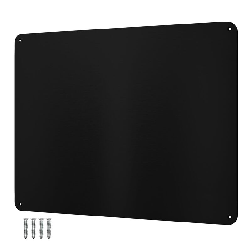 9 inches x 6.5 inches Stainless Steel Plate for Magnets, 3M Adhesive Back, Mounting Screws, Ideal for Magnetic Shelf, Spice Hold