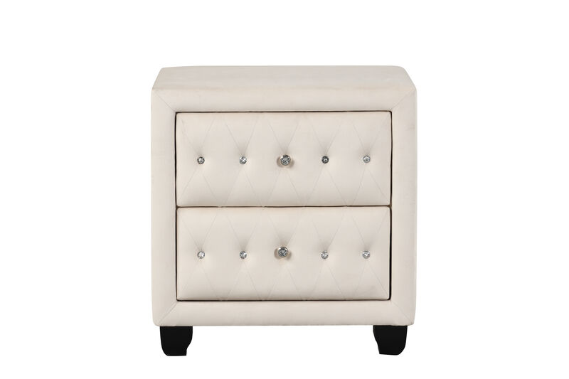 Ceralissiq Tufted 2-Drawer Nightstand image number 0
