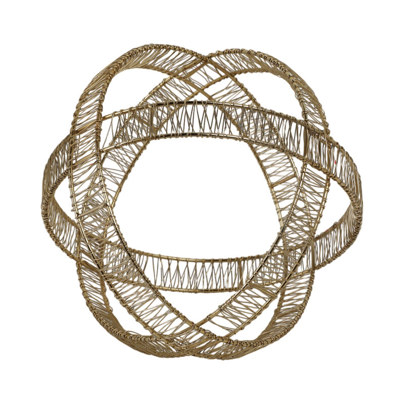 10" Woven Metal Orb, Gold image number 0