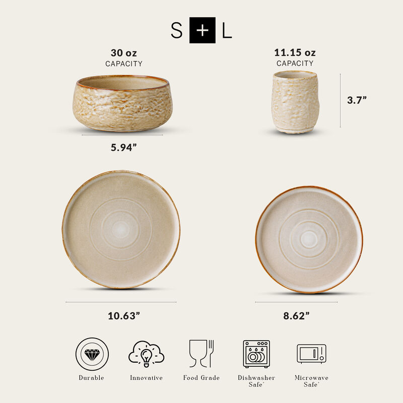 Stone by Mercer Project SHOSAI Stoneware 16 Piece Dinnerware Set image number 6