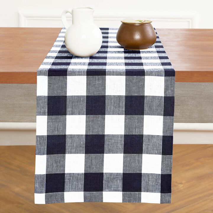 Linen Table Runner - Buffalo Check