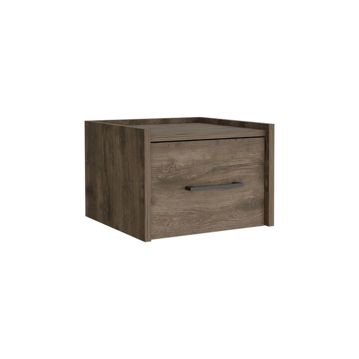 DEPOT E-SHOP Yorktown Floating Nightstand, Space-Saving Design with Handy Drawer and Surface