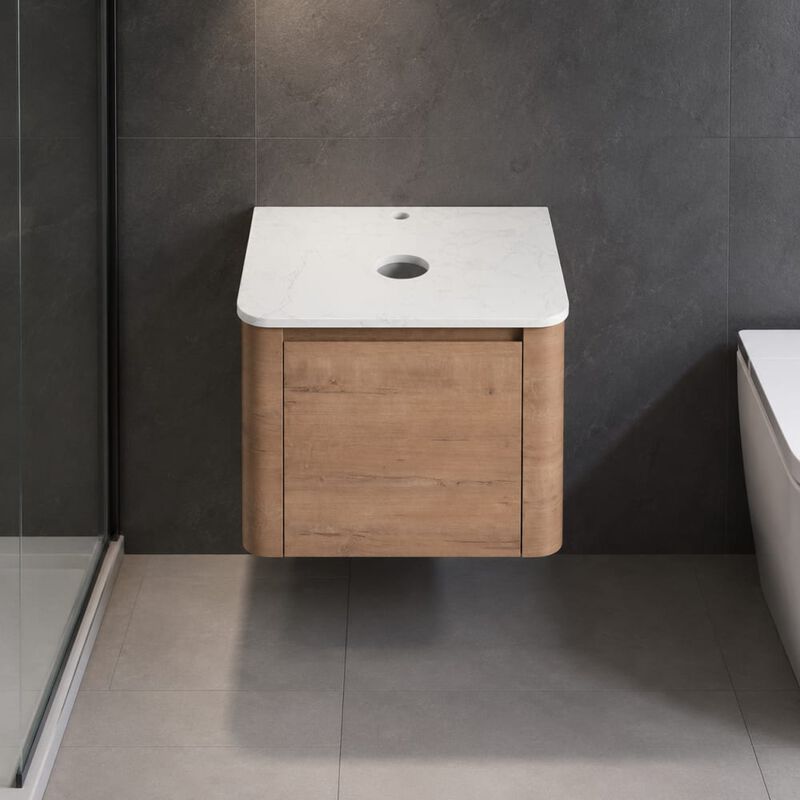 ELEMENT ACE Wall-Mounted Bathroom Vanity with Soft-Close Single Door, Space-Saving Floating Design for Bathrooms, Durable Scratch & Water Resistant Plywood Construction image number 2