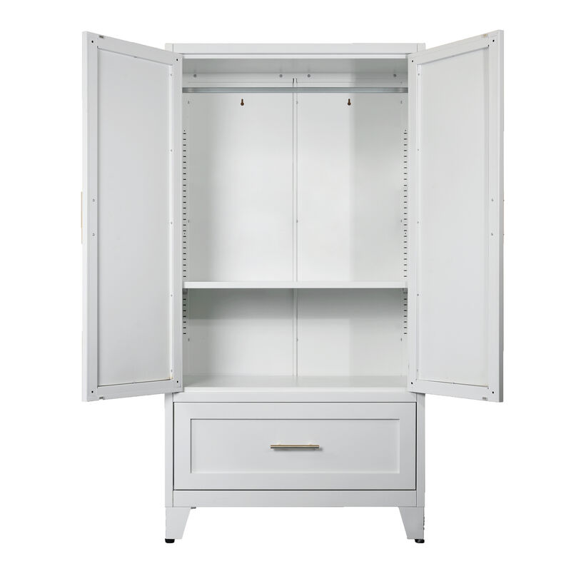 Gedstu 60" Tall Metal Wardrobe Cabinet image number 3